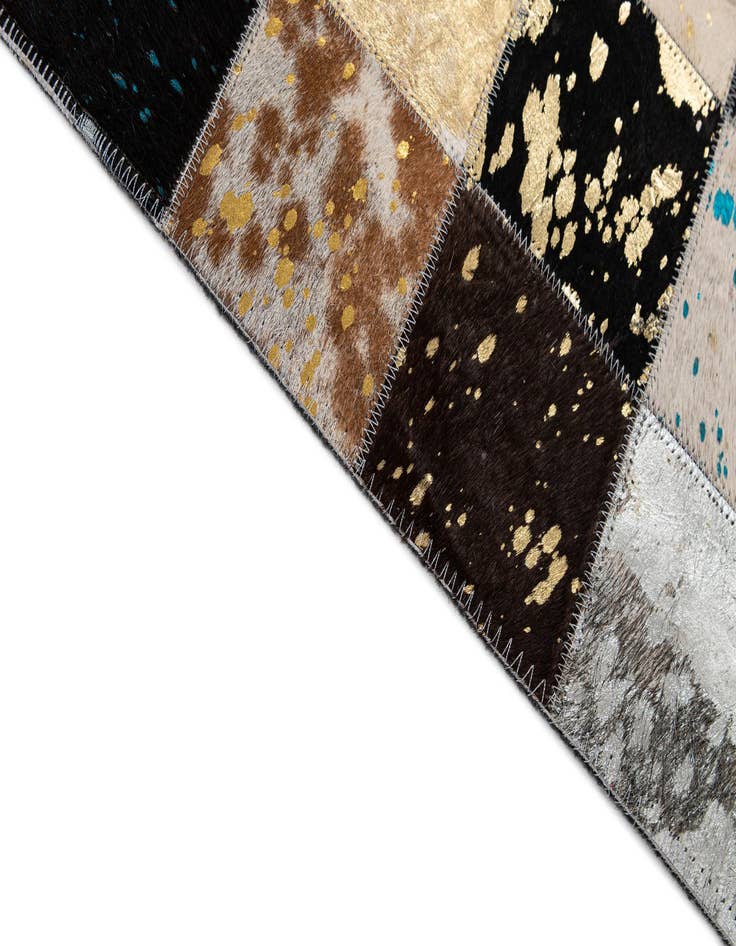 Detail image of  7' 11 x 9' 11 Cowhide - Patchwork Rug
