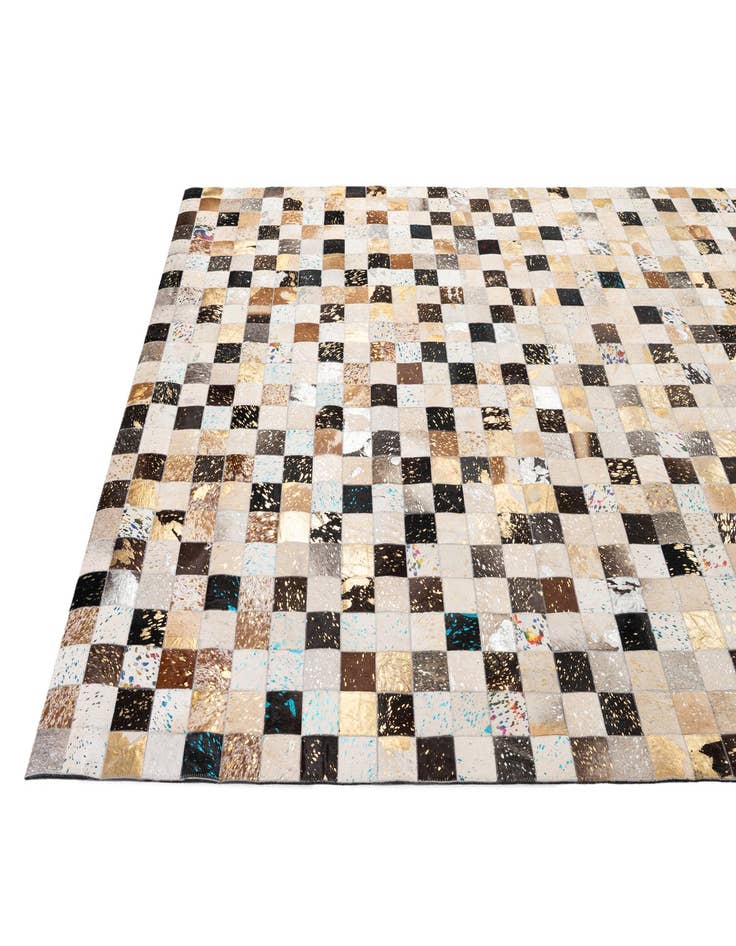 Detail image of  8' x 9' 10 Cowhide - Patchwork Rug