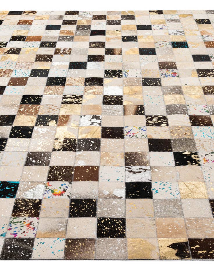 Detail image of  8' x 9' 10 Cowhide - Patchwork Rug