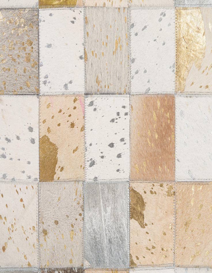 Detail image of  7' 11 x 9' 10 Cowhide - Patchwork Rug