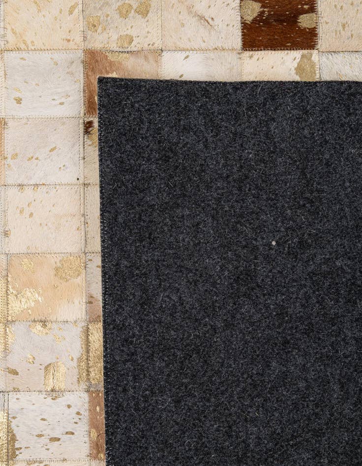 Detail image of  8' 1 x 9' 9 Cowhide - Patchwork Rug