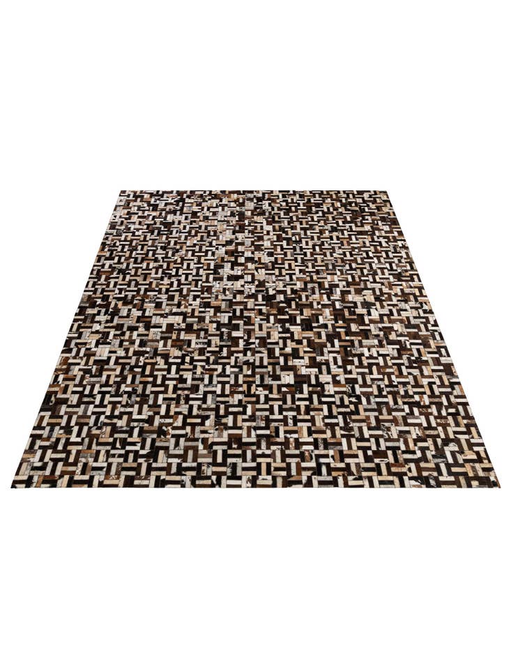 Detail image of  8' 1 x 9' 10 Cowhide - Patchwork Rug