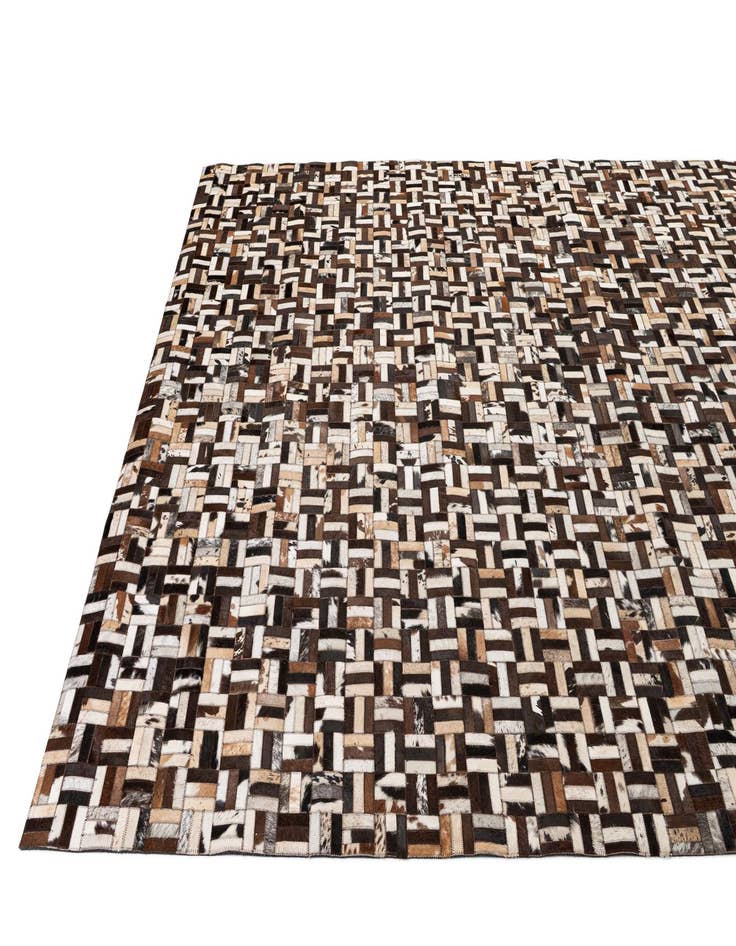 Detail image of  8' 1 x 9' 10 Cowhide - Patchwork Rug