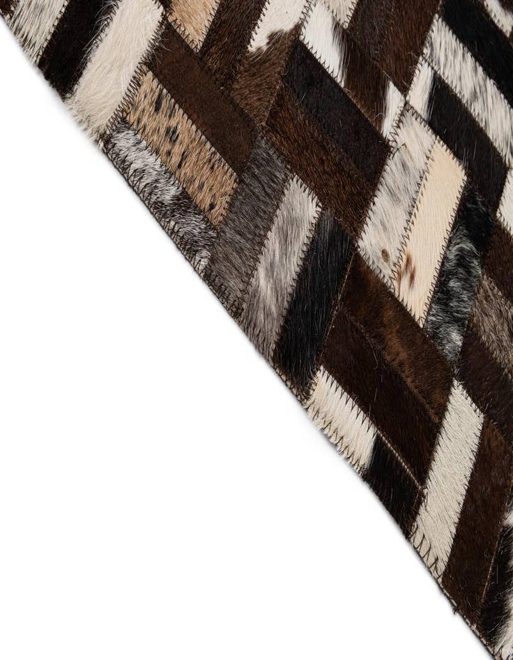 Detail image of  8' 1 x 9' 10 Cowhide - Patchwork Rug