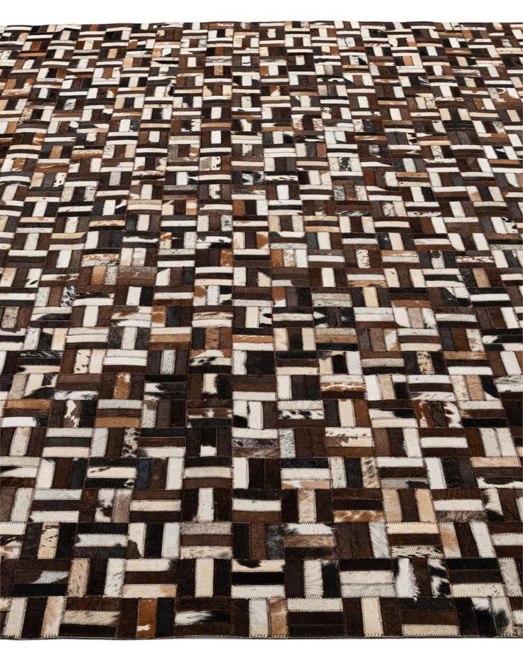 Detail image of  8' 2 x 10' Cowhide - Patchwork Rug