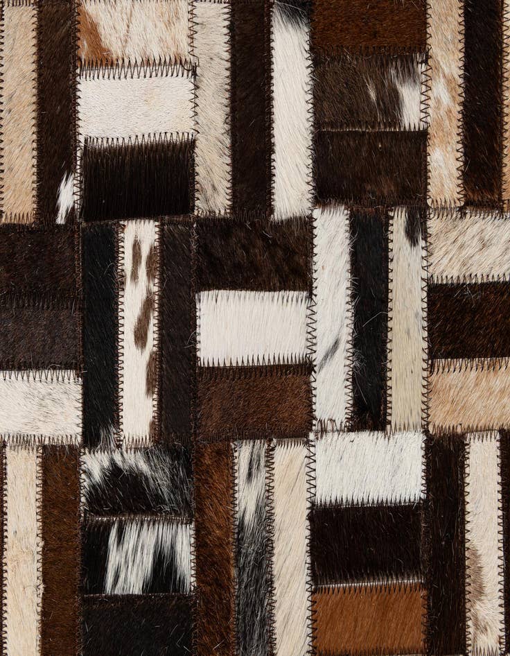Detail image of  8' 2 x 10' Cowhide - Patchwork Rug