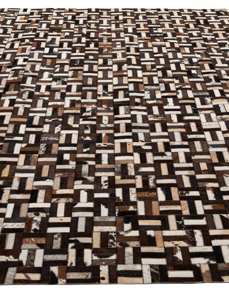 Detail image of  8' 1 x 9' 11 Cowhide - Patchwork Rug