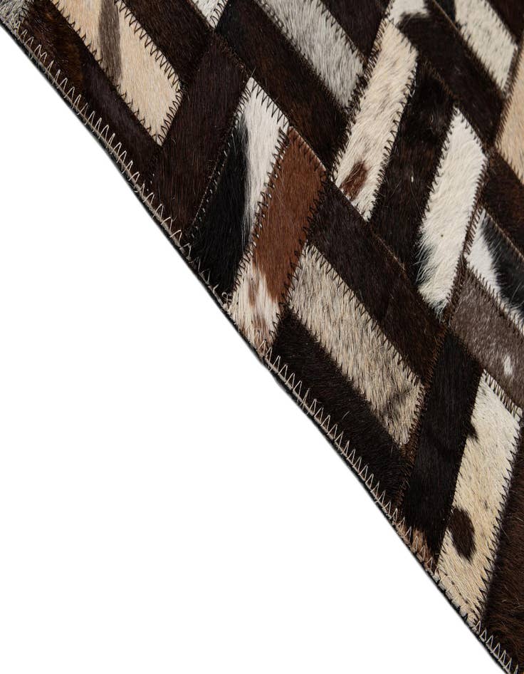 Detail image of  8' 1 x 9' 11 Cowhide - Patchwork Rug