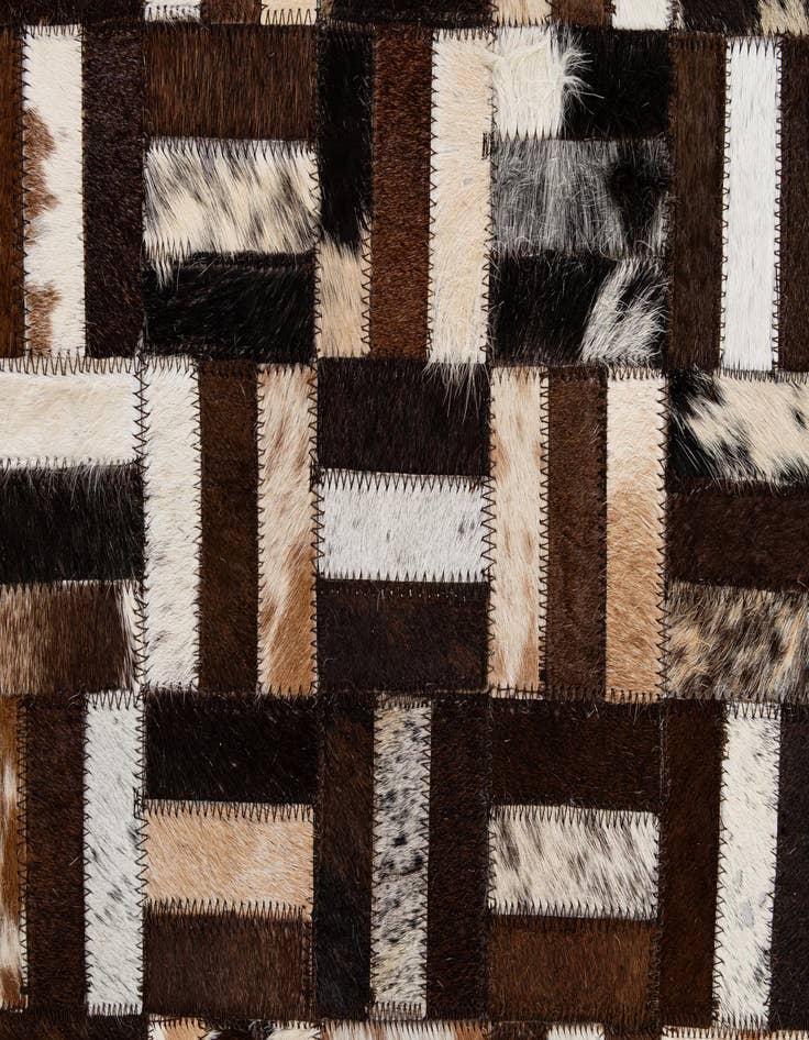 Detail image of  8' 1 x 9' 11 Cowhide - Patchwork Rug