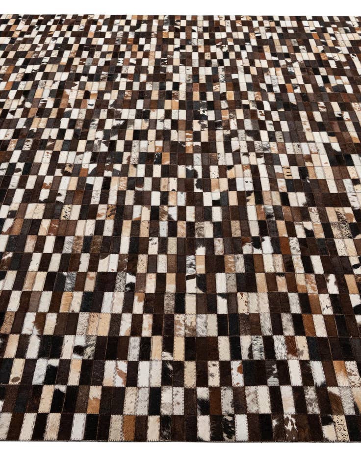Detail image of  8' 1 x 9' 11 Cowhide - Patchwork Rug