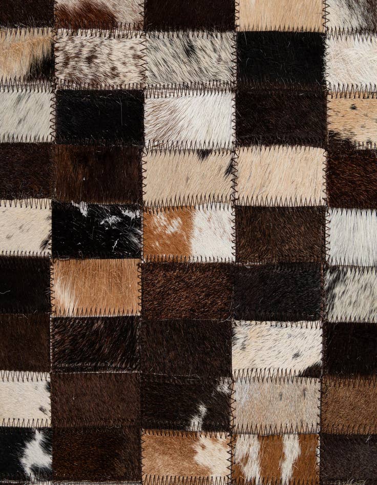 Detail image of  8' 1 x 9' 11 Cowhide - Patchwork Rug