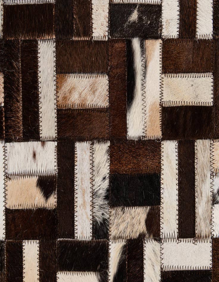 Detail image of  7' 11 x 10' 1 Cowhide - Patchwork Rug