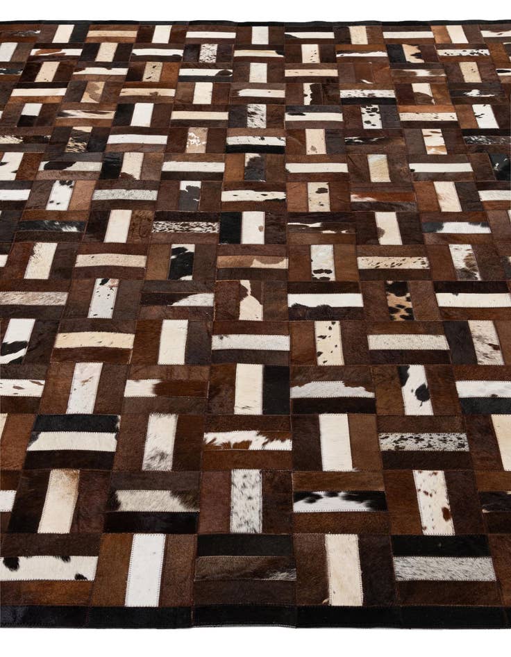 Detail image of  8' 1 x 10' 1 Cowhide - Patchwork Rug