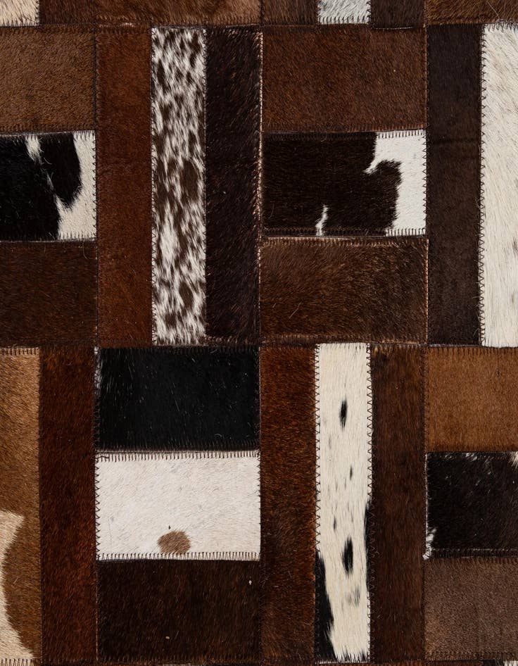 Detail image of  8' 1 x 10' 1 Cowhide - Patchwork Rug
