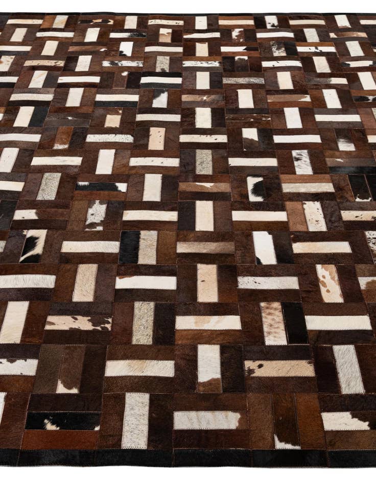 Detail image of  8' 1 x 10' Cowhide - Patchwork Rug