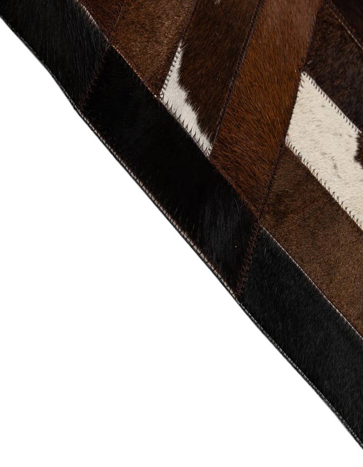 Detail image of  8' 1 x 10' Cowhide - Patchwork Rug