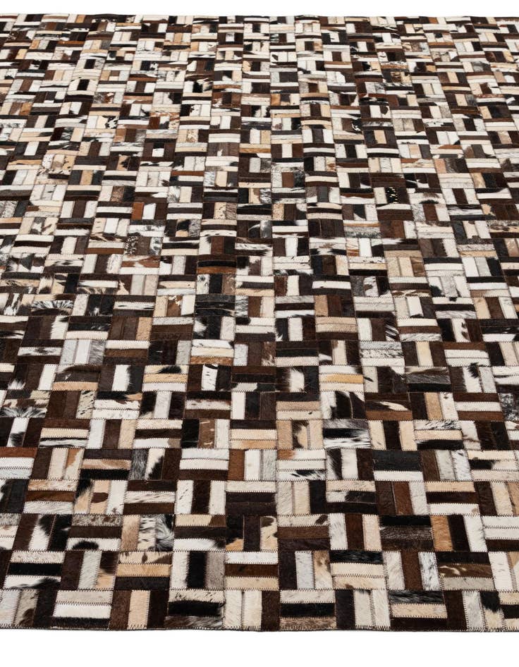 Detail image of  7' 11 x 10' Cowhide - Patchwork Rug