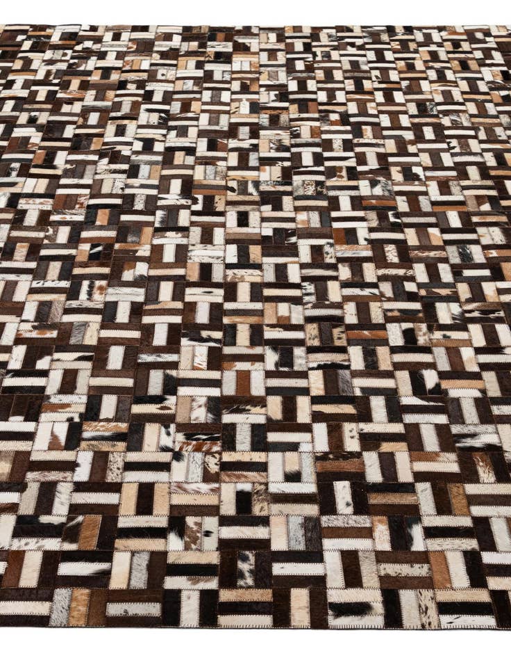 Detail image of  8' 1 x 10' Cowhide - Patchwork Rug