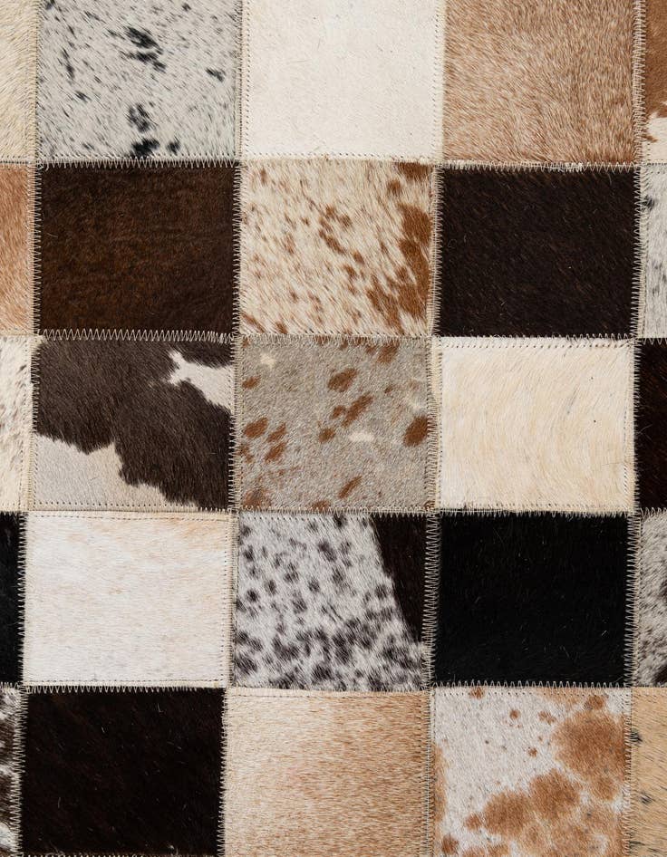 Detail image of  7' 11 x 9' 9 Cowhide - Patchwork Rug