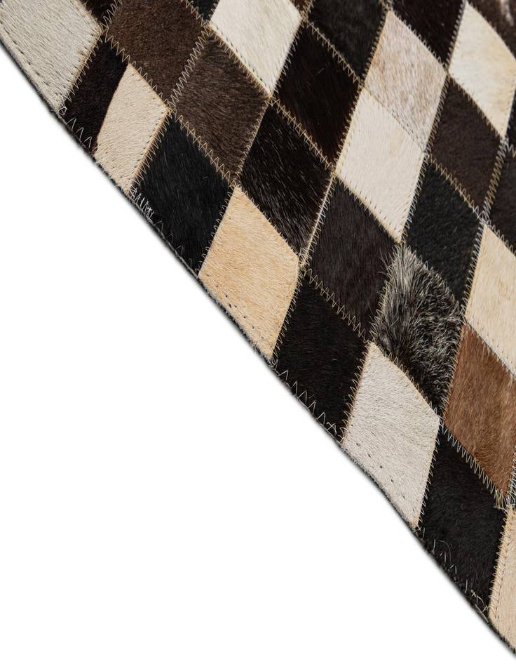 Detail image of  8' 1 x 10' Cowhide - Patchwork Rug
