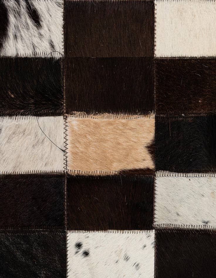 Detail image of  8' 3 x 9' 11 Cowhide - Patchwork Rug