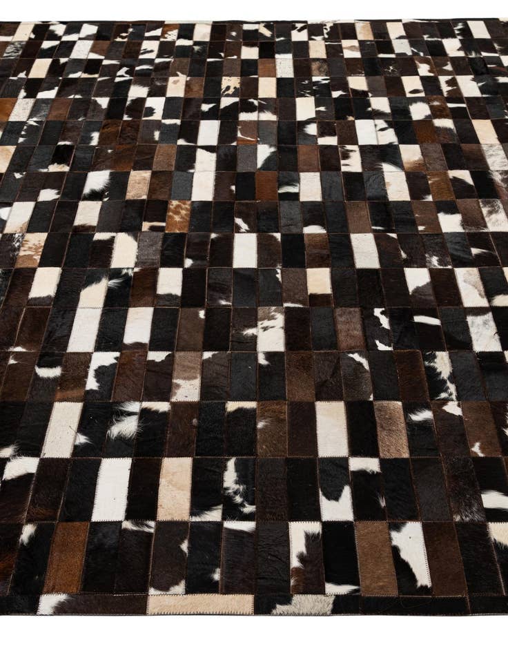 Detail image of  8' 2 x 9' 10 Cowhide - Patchwork Rug