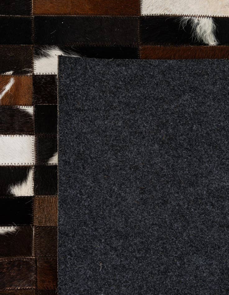 Detail image of  8' 2 x 9' 10 Cowhide - Patchwork Rug