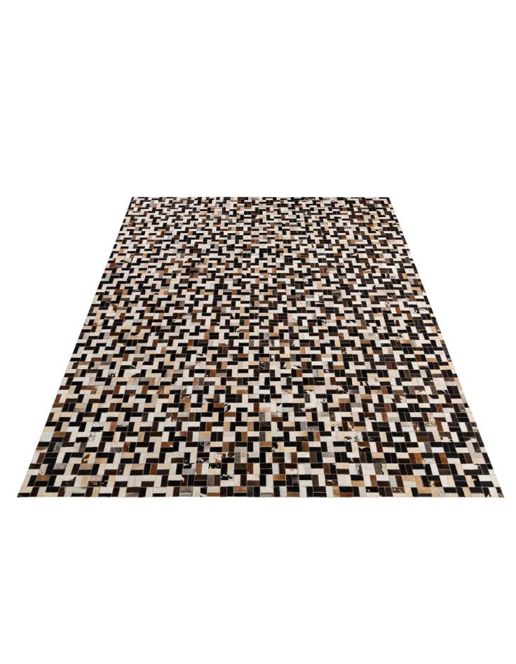 Detail image of  8' x 10' Cowhide - Patchwork Rug