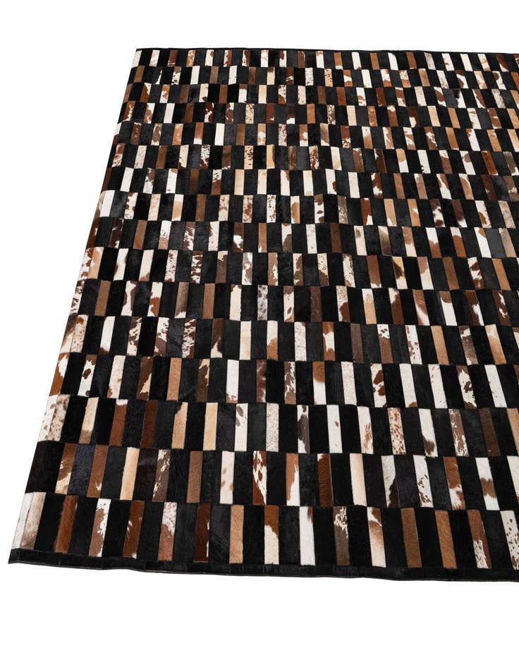 Detail image of  8' 3 x 10' Cowhide - Patchwork Rug