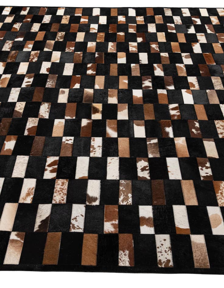 Detail image of  8' 3 x 10' Cowhide - Patchwork Rug