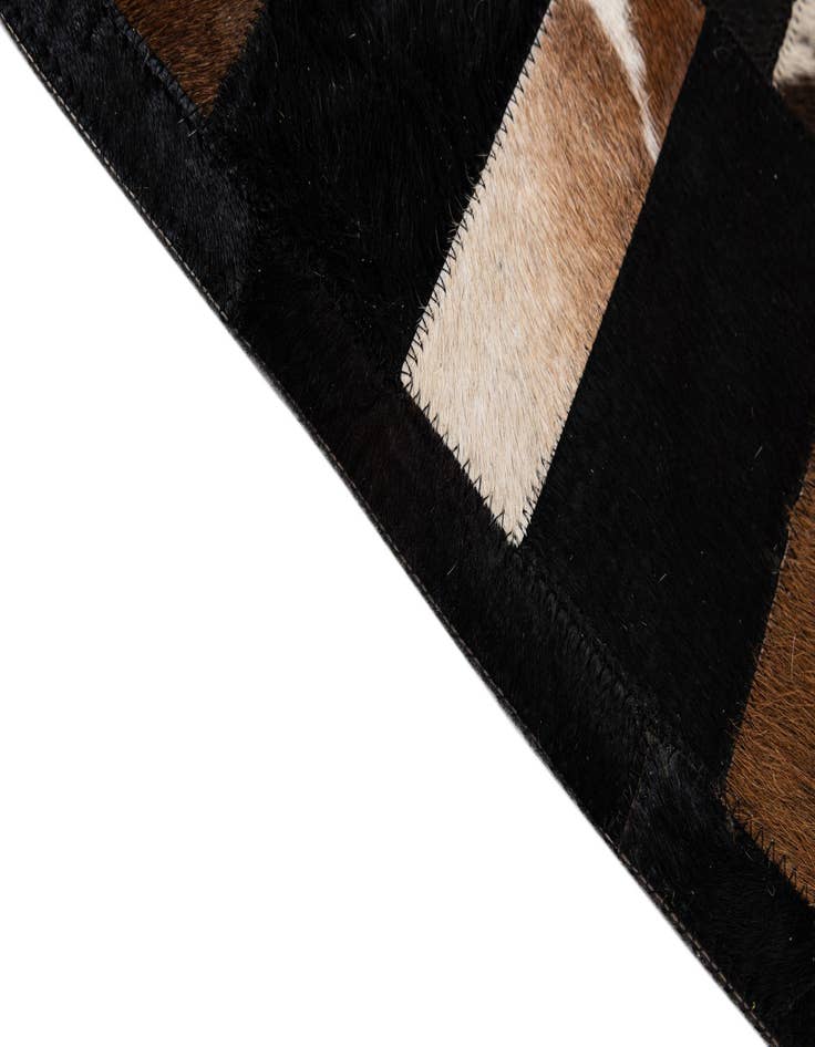 Detail image of  8' 3 x 10' Cowhide - Patchwork Rug