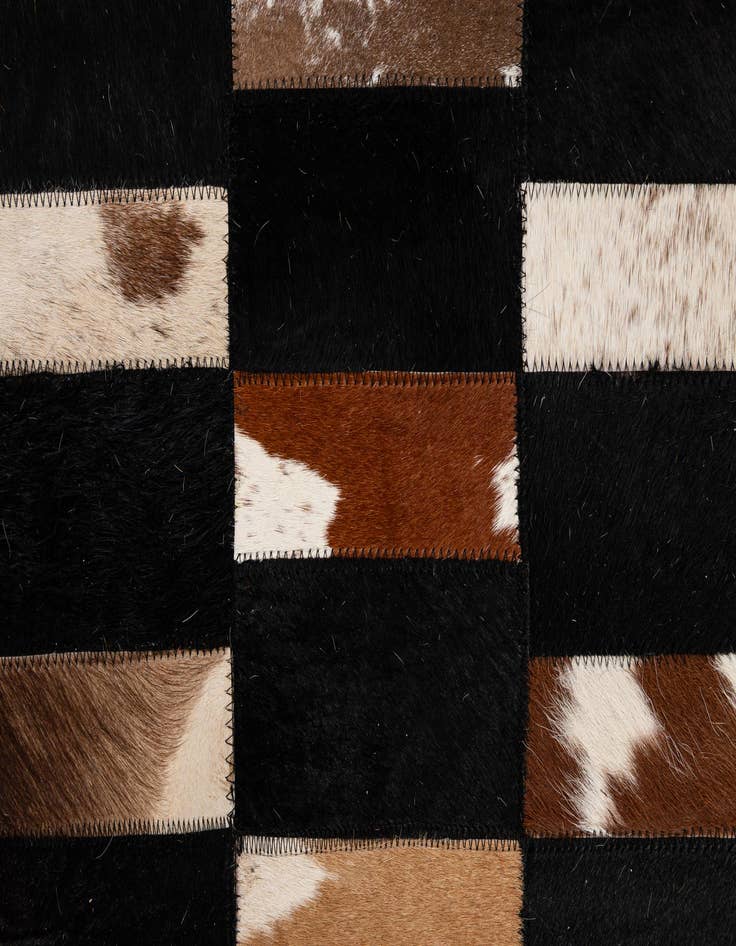 Detail image of  8' 3 x 10' Cowhide - Patchwork Rug