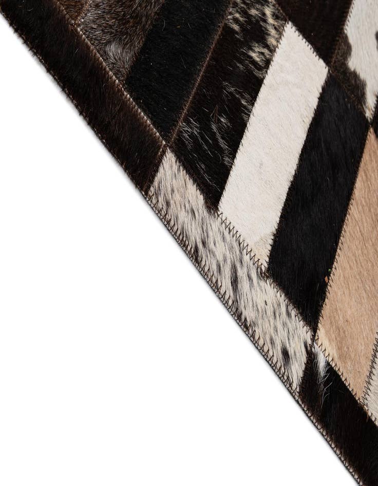 Detail image of  8' 2 x 9' 11 Cowhide - Patchwork Rug