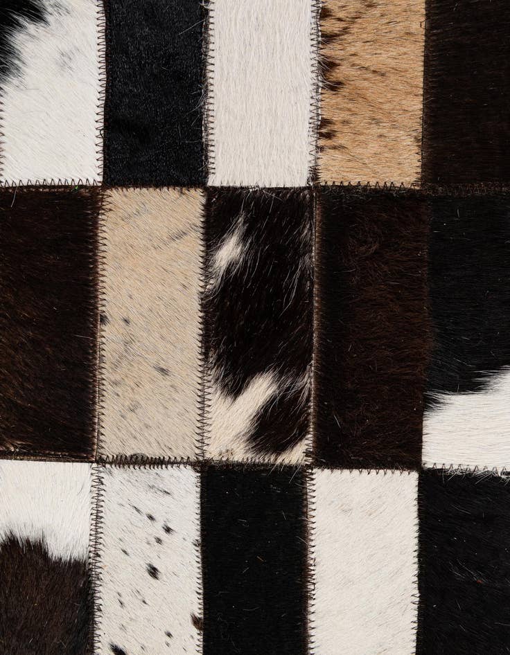 Detail image of  8' 2 x 9' 11 Cowhide - Patchwork Rug