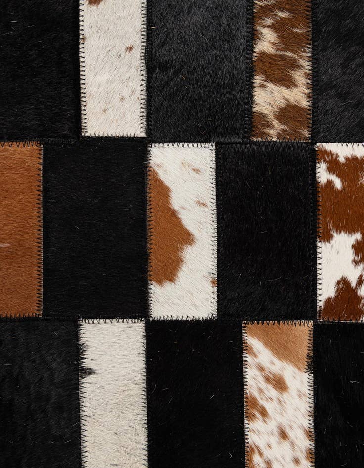 Detail image of  8' 2 x 9' 11 Cowhide - Patchwork Rug