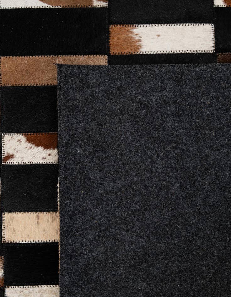Detail image of  8' 2 x 9' 11 Cowhide - Patchwork Rug
