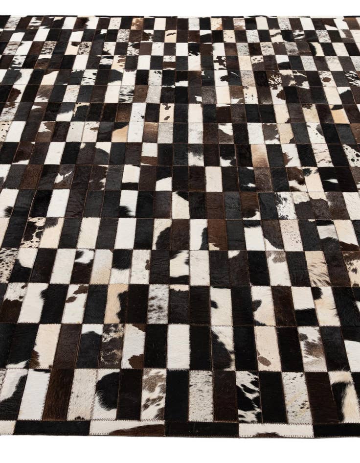 Detail image of  8' 2 x 9' 10 Cowhide - Patchwork Rug