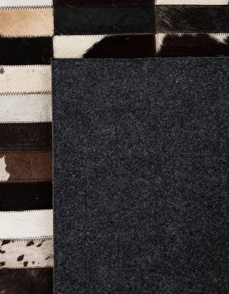 Detail image of  8' 2 x 9' 10 Cowhide - Patchwork Rug