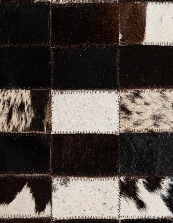 Detail image of  8' 2 x 9' 11 Cowhide - Patchwork Rug