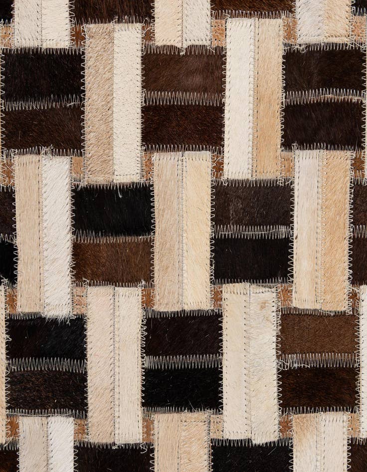 Detail image of  7' 8 x 9' 10 Cowhide - Patchwork Rug