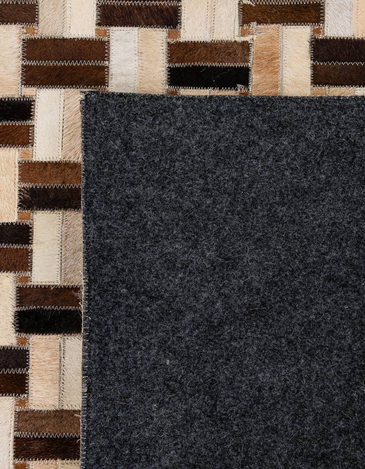 Detail image of  7' 8 x 9' 10 Cowhide - Patchwork Rug