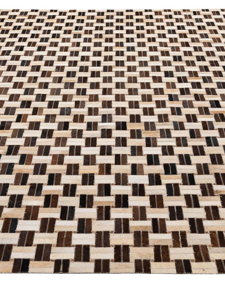 Detail image of  7' 8 x 9' 11 Cowhide - Patchwork Rug