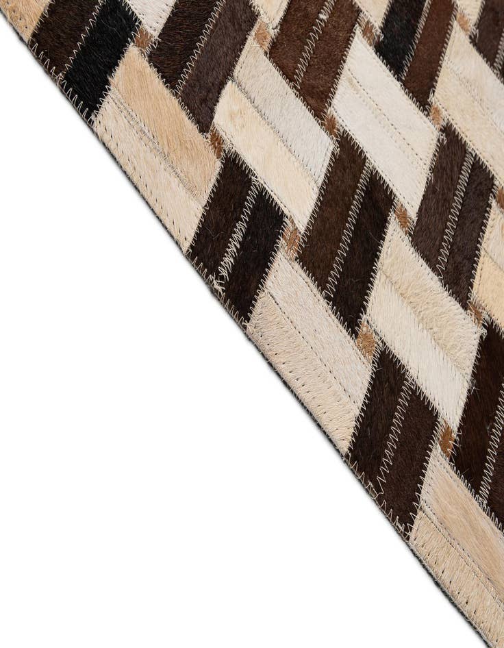Detail image of  7' 8 x 9' 11 Cowhide - Patchwork Rug