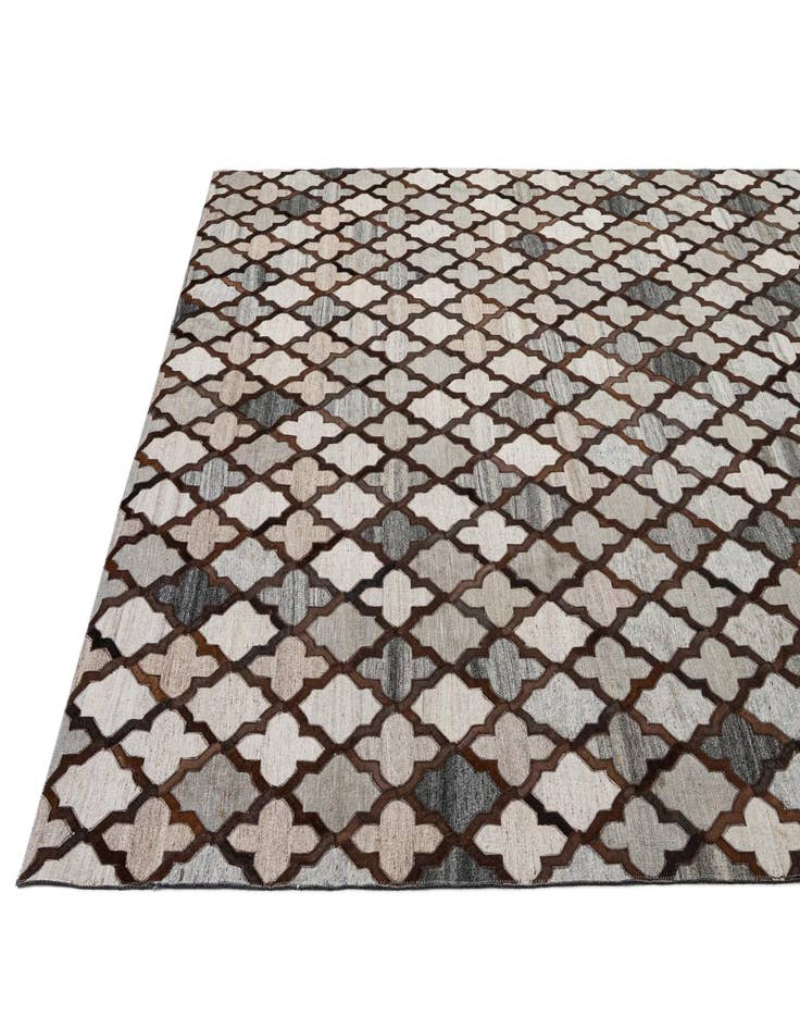 Detail image of  8' 1 x 9' 10 Cowhide - Patchwork Rug