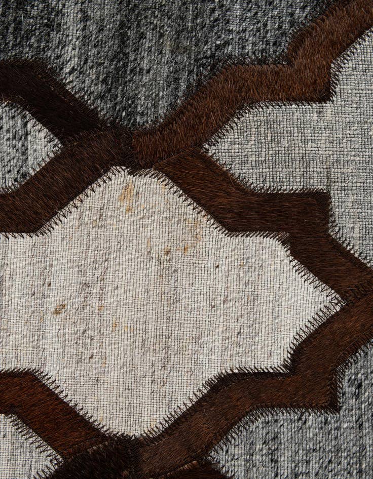 Detail image of  8' 1 x 9' 10 Cowhide - Patchwork Rug
