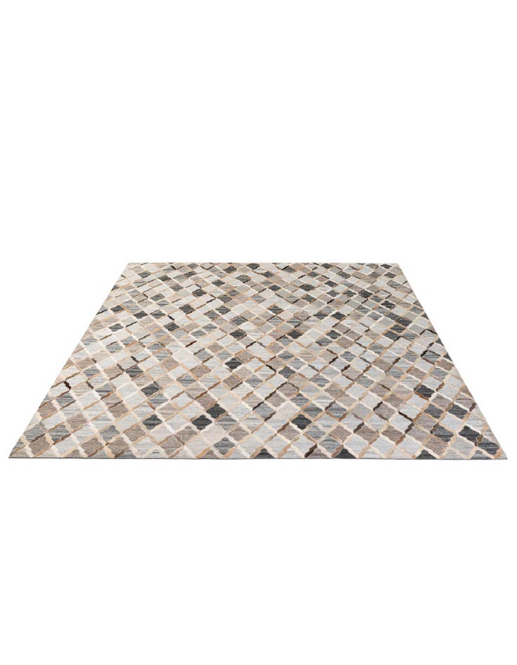 Detail image of  8' 1 x 9' 10 Cowhide - Patchwork Rug