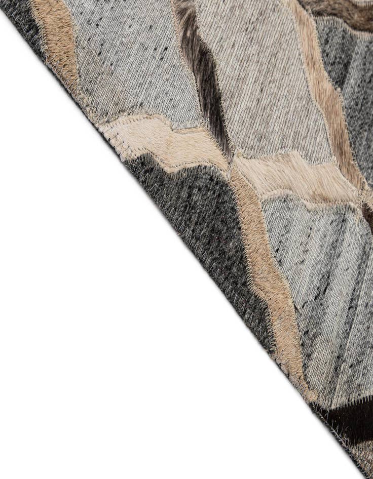 Detail image of  8' 1 x 9' 10 Cowhide - Patchwork Rug