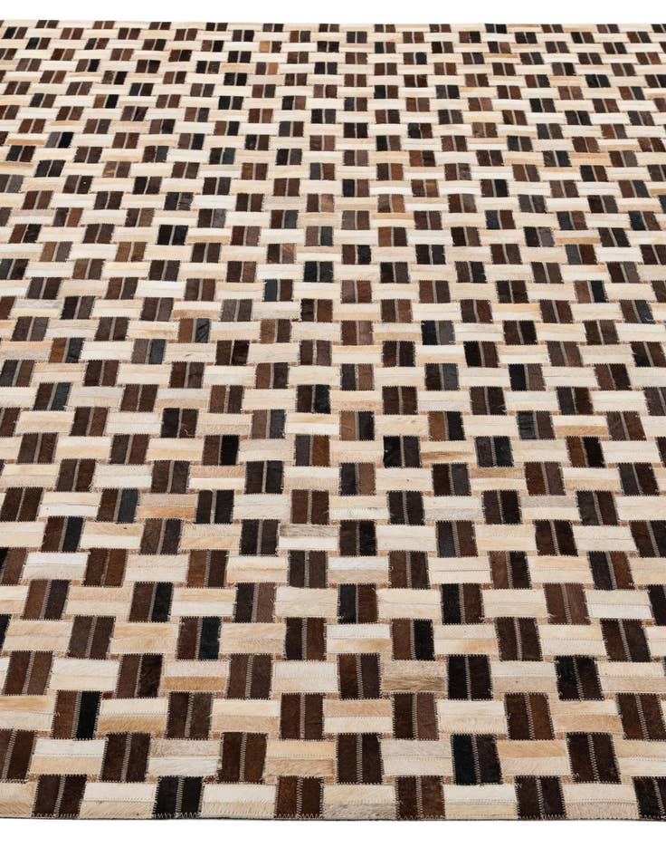 Detail image of  7' 8 x 9' 10 Cowhide - Patchwork Rug