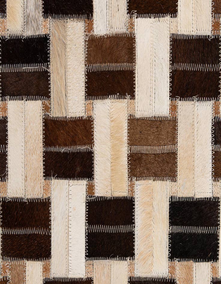 Detail image of  7' 8 x 9' 10 Cowhide - Patchwork Rug