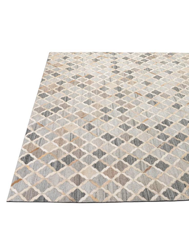 Detail image of  8' 1 x 9' 10 Cowhide - Patchwork Rug